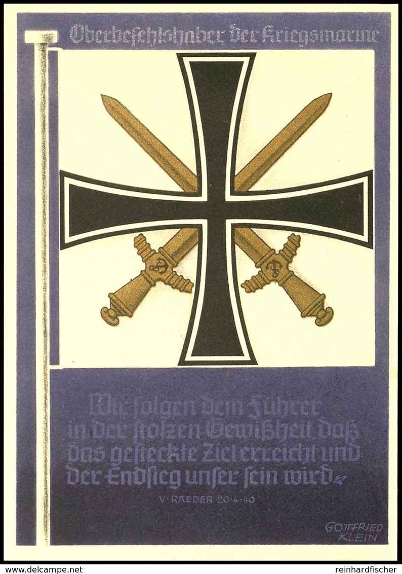 3310 1942 "Oberbefehlshaber Der Kriegsmarine" Aus Der Serie "Die Siegreichen Fahnen Und Standarten Der Deutschen Wehrmac - Andere & Zonder Classificatie