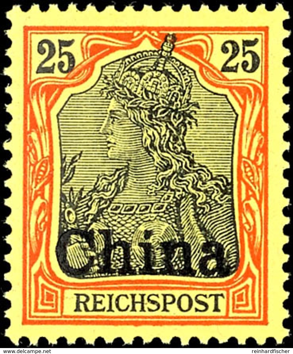 3362 25 Pf Mit Aufdruck "China" In Etwas Fetterer Schrifttype Und Mit Kommaförmigem I-Punkt Tadellos Postfrisch Und Noch - Deutsche Post In China