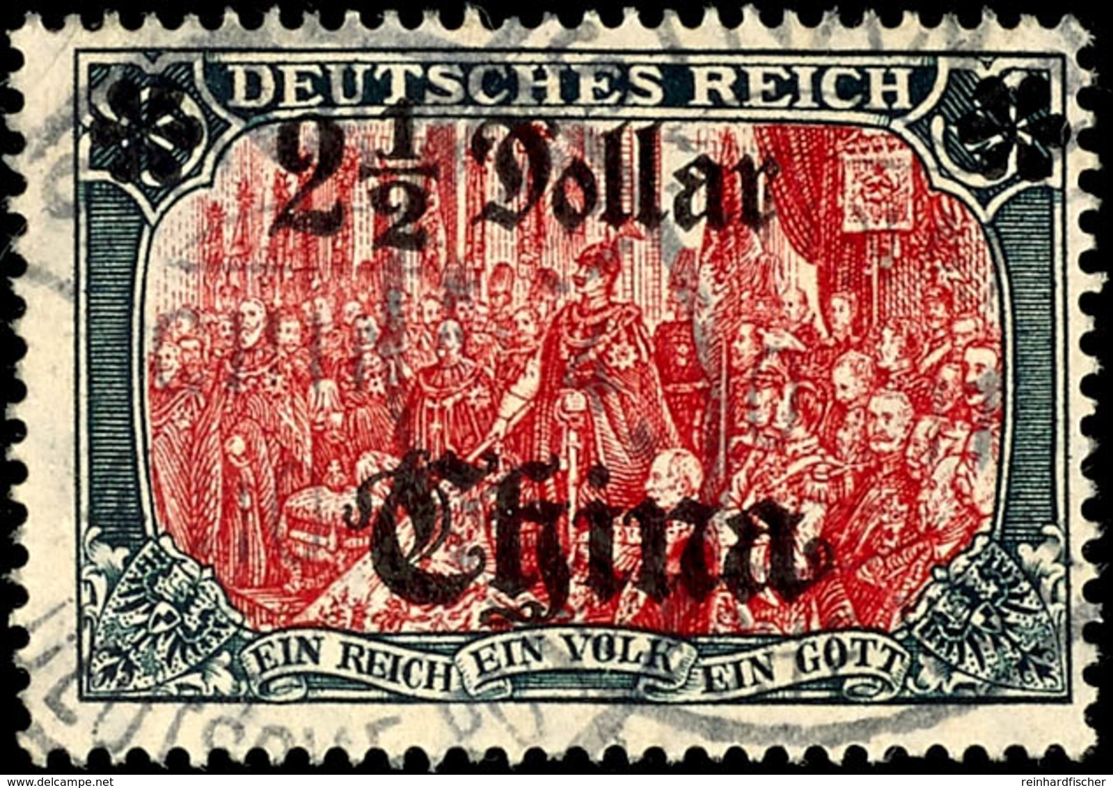 3374 2 1/2 $ A. 5 M. , Tadellos, Gest., Gepr. Jäschke-L. BPP, Mi. 130.-, Katalog: 47IALIIa O - Deutsche Post In China