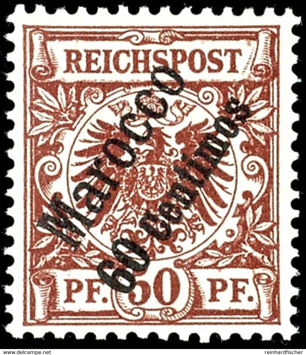 3386 60 Centimos Auf 50 Pf. Ohne Radler, Luxus Postfrisch, Unsigniert, Mi. 80,-, Katalog: 6 ** - Deutsche Post In Marokko