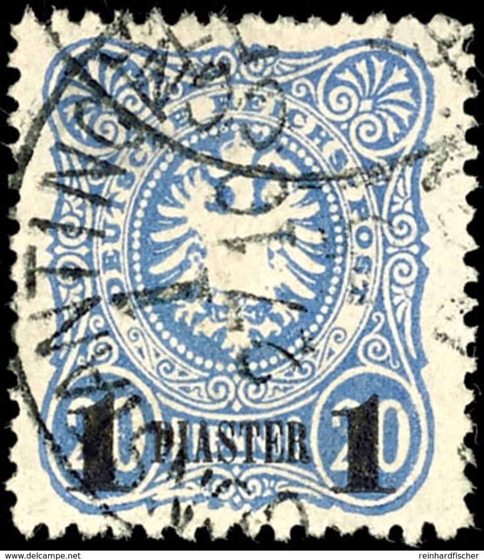 3439 1 Pia. A. 20 Pf. Violettultramarin, Gest., Gepr. Jäschke-L. BPP, Mi. 130.-, Katalog: 3c O - Turkey (offices)