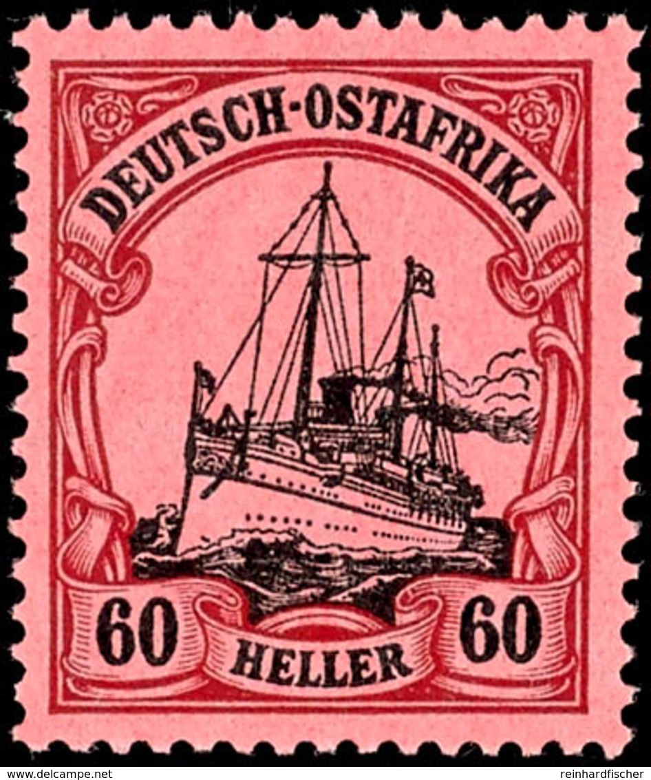 3548 60 H. Kaiseryacht Mit Wasserzeichen, Tadellos Postfrisch, Kabinett, Gepr. Bothe BPP, Mi. 90.-, Katalog: 37 ** - Deutsch-Ostafrika