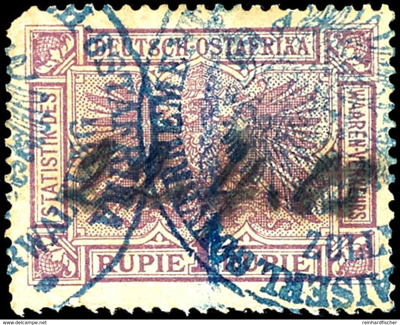 3565 Fiskalmarken 16 P. - 1 R., 4 Werte Komplett, Jeweils Mit Handschriftlichem Datum Und Dienstsiegel Entwertet, Ausgab - German East Africa