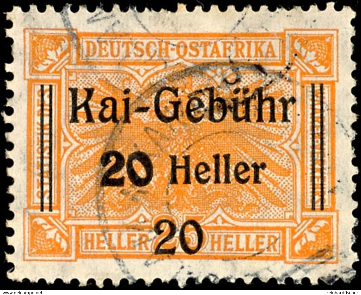 3568 Fiskalmarke 20 H. Kai-Gebühr Auf 25 H. Statistik Des Warenverkehrs Orange, Entwertet Mit K2, Ausgabetypisch Gezähnt - Duits-Oost-Afrika