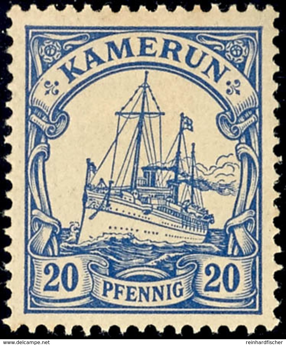 3625 20 Pf. Kaiseryacht, Luxus Postfrisch, Unsigniert, Michel 75,-, Katalog: 10 ** - Kamerun