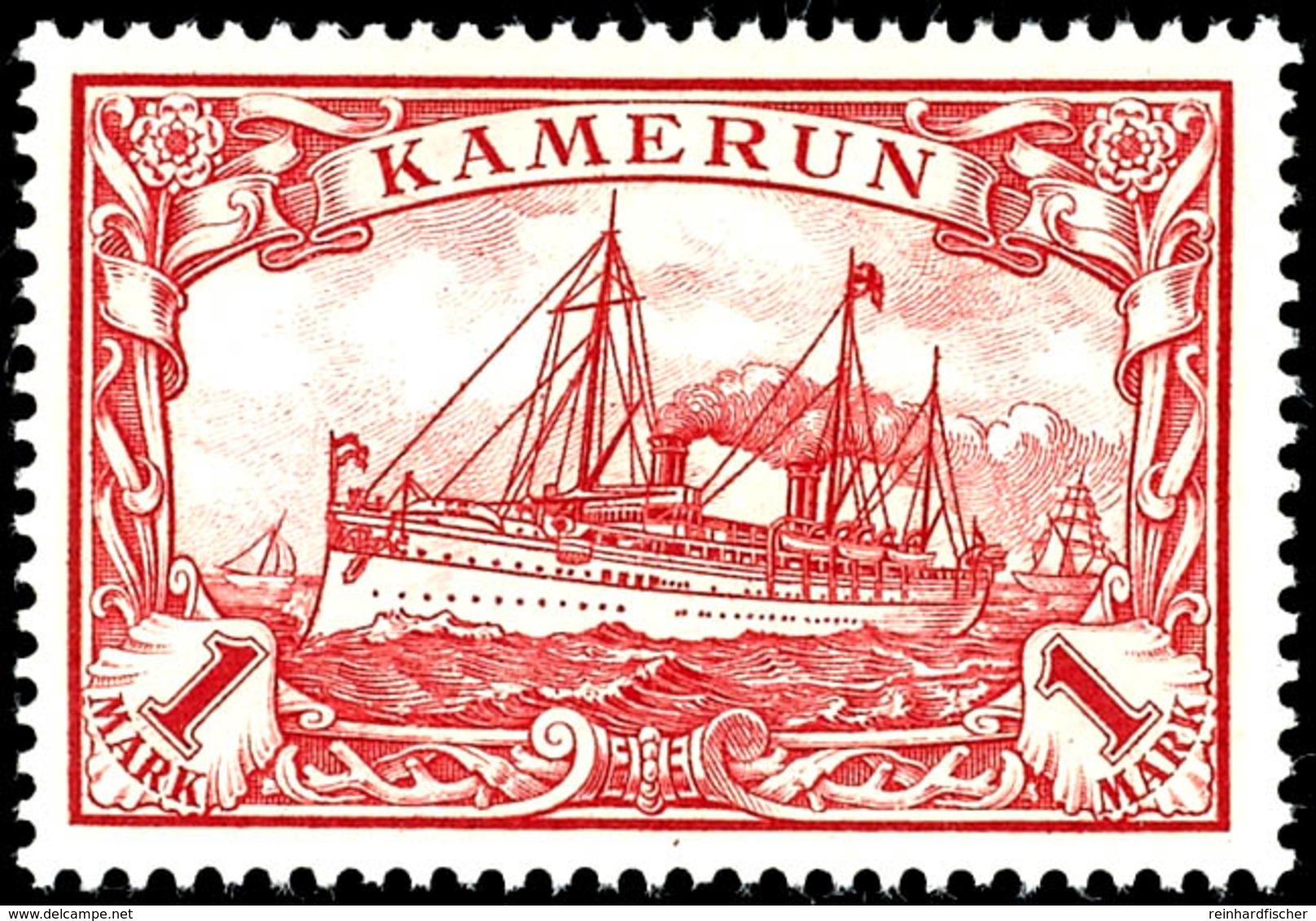 3627 1 Mark Kaiseryacht, Luxus Postfrisch, Unsigniert, Michel 200,-, Katalog: 16 ** - Kameroen