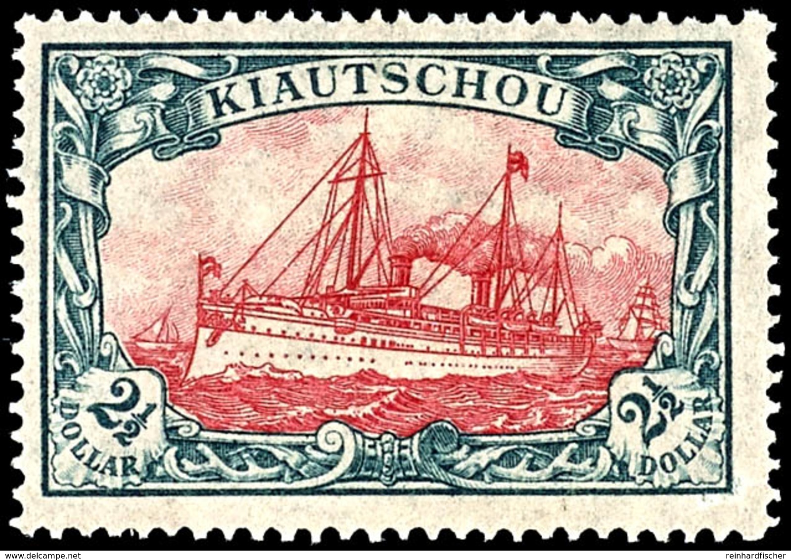 3686 2 1/2 Dollar Kaiseryacht Kriegsdruck In Zähnung 25:17, Luxus Postfrisch, Unsigniert, Mi. 125,-, Katalog: 37IIB ** - Kiautschou