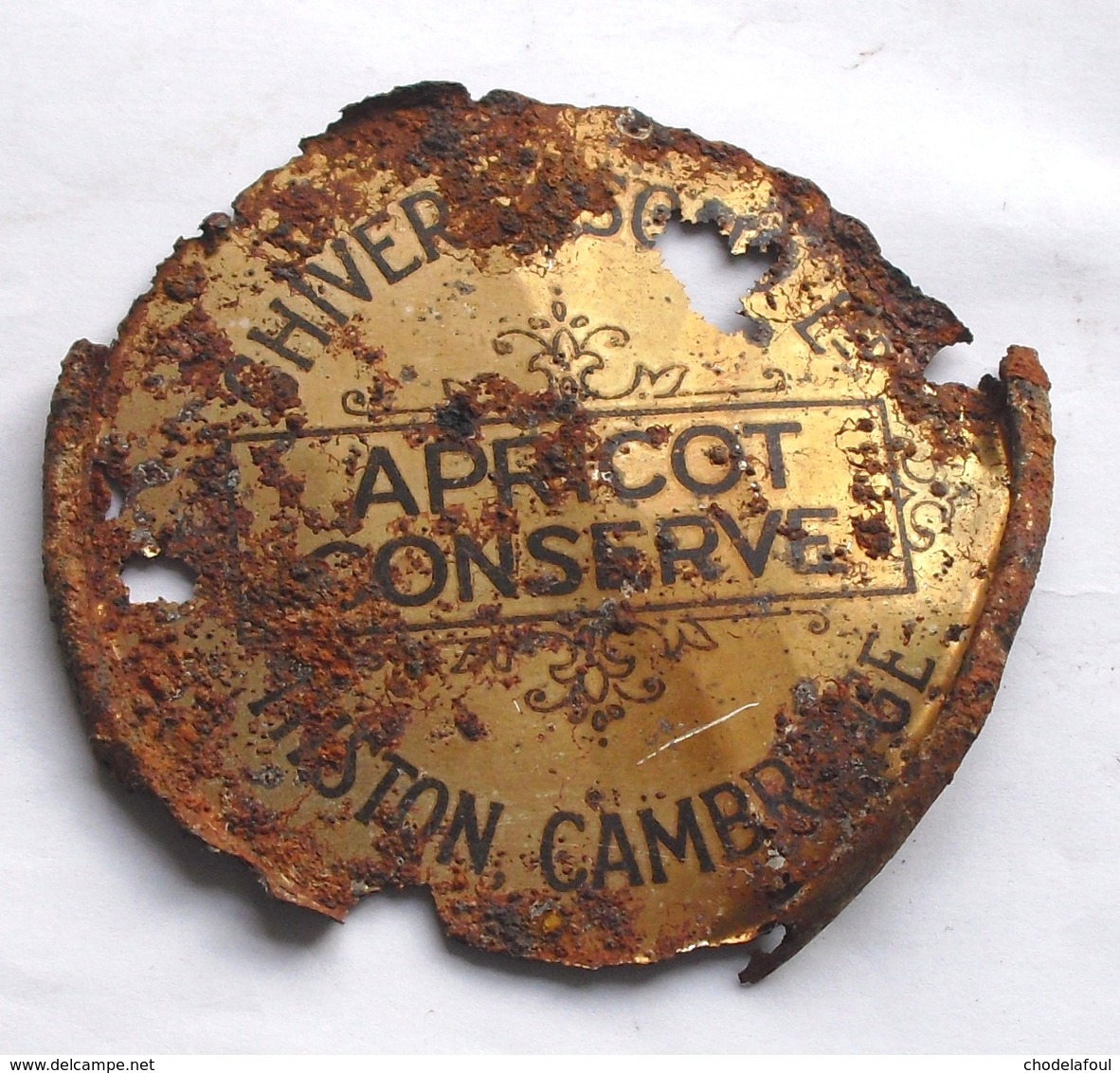 Couvercle Boite Conserve CHIVERS & SONS  WW1 1914 1918 - 1914-18