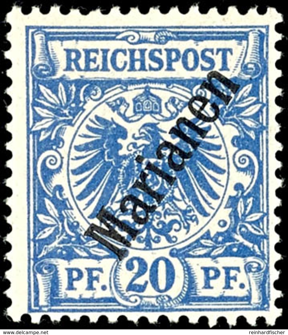 3699 20 Pfg Krone/Adler Steilaufdruck, Tadellos Postfrisch, Kabinett, Gepr. Bothe BPP, Mi. 85.-, Katalog: 4II ** - Mariannes