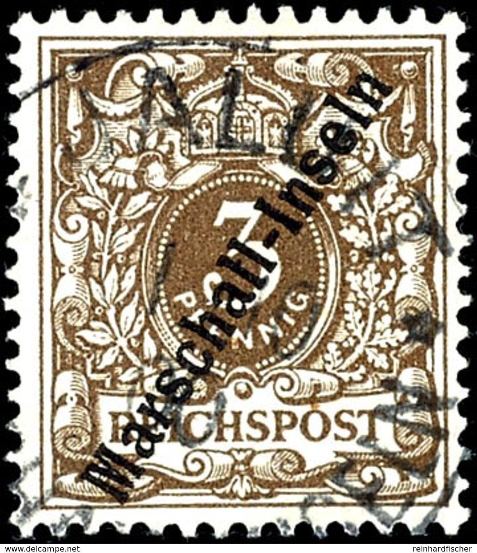 3717 3 Pfg Krone/Adler, Berliner Ausgabe, Zentrisch Und Zeitgerecht Gestempelt "JALUIT MARSHALL-INSELN 1/10 00", Tadello - Marshalleilanden