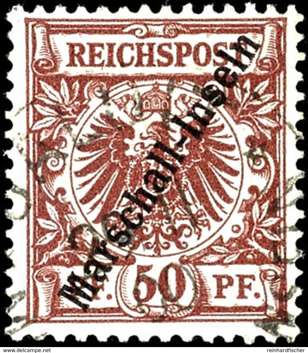 3724 50 Pf Berliner Ausgabe Tadellos Gestempelt "JALUIT 29/11 00 MARSHALL-INSELN" (Sorte I Nach Friedemann), Gepr. Dr. L - Marshall Islands