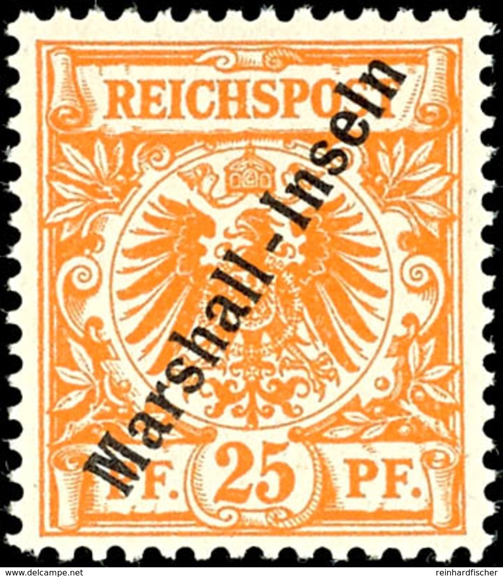 3729 25 Pfg Krone/Adler, Tadellos Postfrisch, Kabinett, Gepr. Dr. Lantelme BPP, Katalog: 11 ** - Marshalleilanden