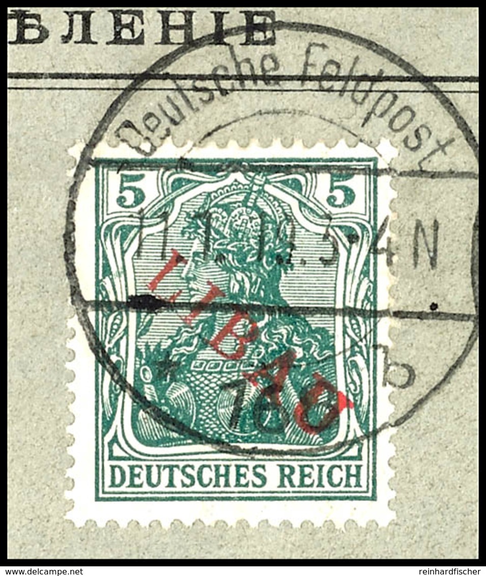 3814 5 Pf. Type II, Aufdruck B Auf Tadellosem Briefstück, Mi. 130.-, Katalog: 1Bb BS - Other & Unclassified
