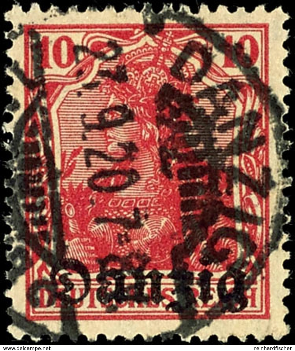 3884 10 Pf. Rötlichkarmin, Tadellos, Gest., Gepr. Gruber Infla, Mi. 150.-, Katalog: 2a Oo - Andere & Zonder Classificatie