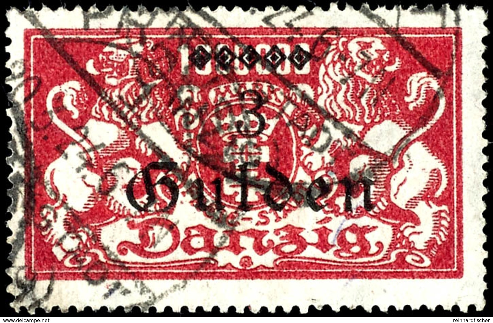 3975 3 Gld. Lilarot, Tadellos, Gest., Gepr. Infla/Gruber BPP, Mi. 200.-, Katalog: 191 Oo - Sonstige & Ohne Zuordnung