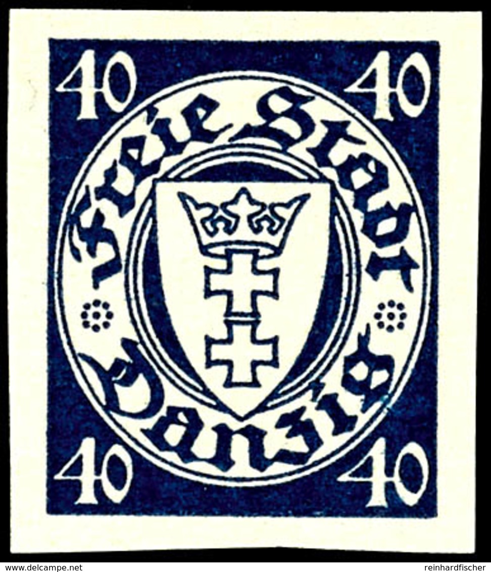 3993 40 Pfg Staatswappen, Abart "ungezähnt", Tadellos Postfrisch, Gepr. Star(auschek) Und Hochkeppeler, Mi. 220.-, Katal - Andere & Zonder Classificatie