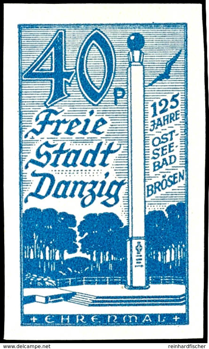 3995 10 Pfg Bis 40 Pfg "125 Jahre Ostseebad Brösen", Abart "ungezähnt", Kompletter Satz Mit 3 Werten, Tadellos Ungebrauc - Andere & Zonder Classificatie