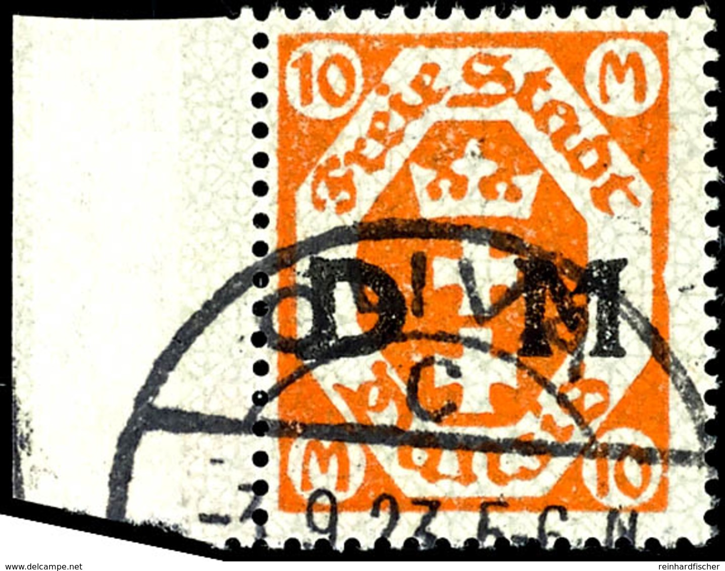 4011 10 M. Orange, Wz.X, Tadellos, Gest., Gepr. Infla Berlin, Mi. 350.-, Katalog: 31X Oo - Sonstige & Ohne Zuordnung