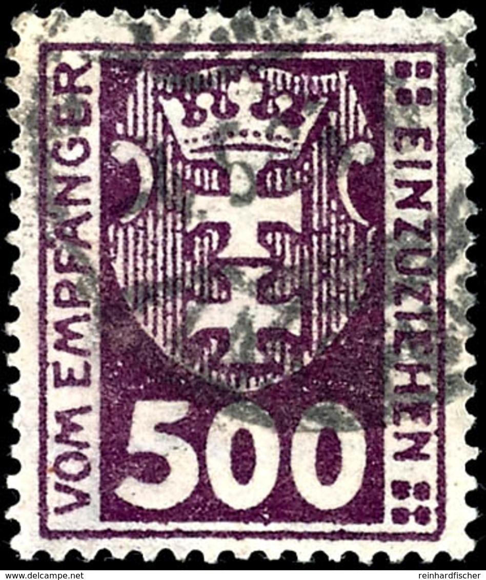 4024 500 Pf. Kleines Wappen, Tadellos, Gestempelt, Gepr. Infla/Gruber BPP, Mi. 400,-, Katalog: 19Y Oo - Andere & Zonder Classificatie