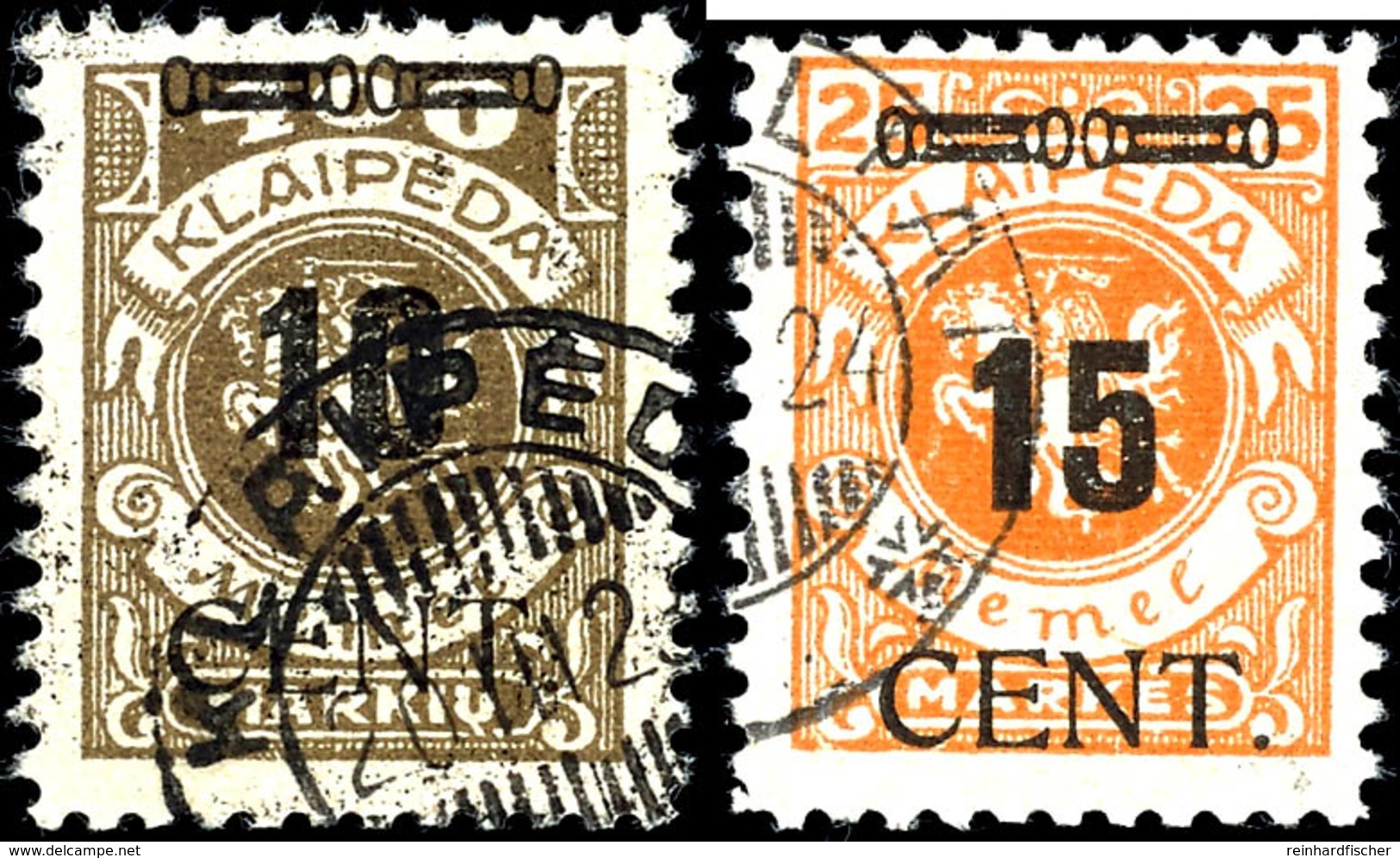 4064 2 C. - 12. Komplett Gestempelt, Tadellos, Signiert D. Petersen BPP, Fotoattest Dr. Klein VP, Mi. 2.600.-, Katalog:  - Memelgebiet 1923