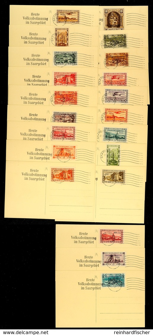 4154 10 C. Bis 10 Fr.Volksabstimmung, 50 C. Bis 5 Fr. Flugpost-Volksabstimmung Und Freimarke 40 C. Auf 50 C. Auf 21 Post - Andere & Zonder Classificatie