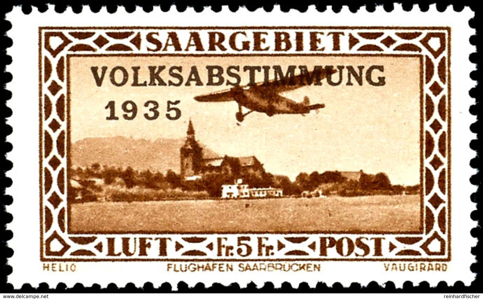 4161 5 Fr. Flug, Volksabstimmung, Plattenfehler: "Farbpunkt Unter Flugzeugrad", Postfrisch, Mi. 150,-, Katalog: 198VIII  - Other & Unclassified