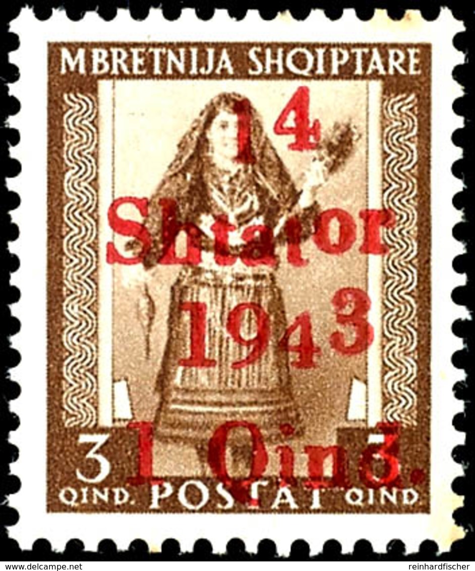 4248 Plattenfehler "or Höherstehend", Tadellos Postfrisch, Gepr. Krischke BPP, Mi. 200,--, Katalog: 1X ** - Albanien