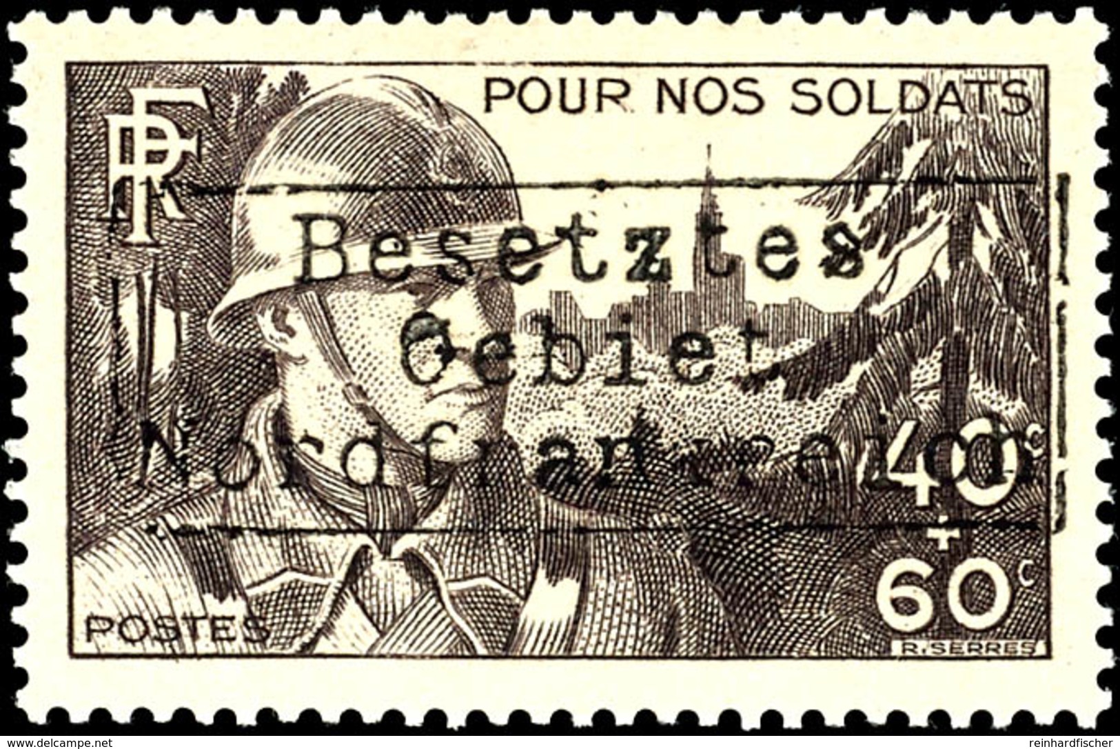 4328 40 C. + 60 C. Wohltätigkeitsausgabe "Soldaten" Mit Aufdruck In Type II, Tadellos Ungebraucht Mit Originalgummierung - Andere & Zonder Classificatie