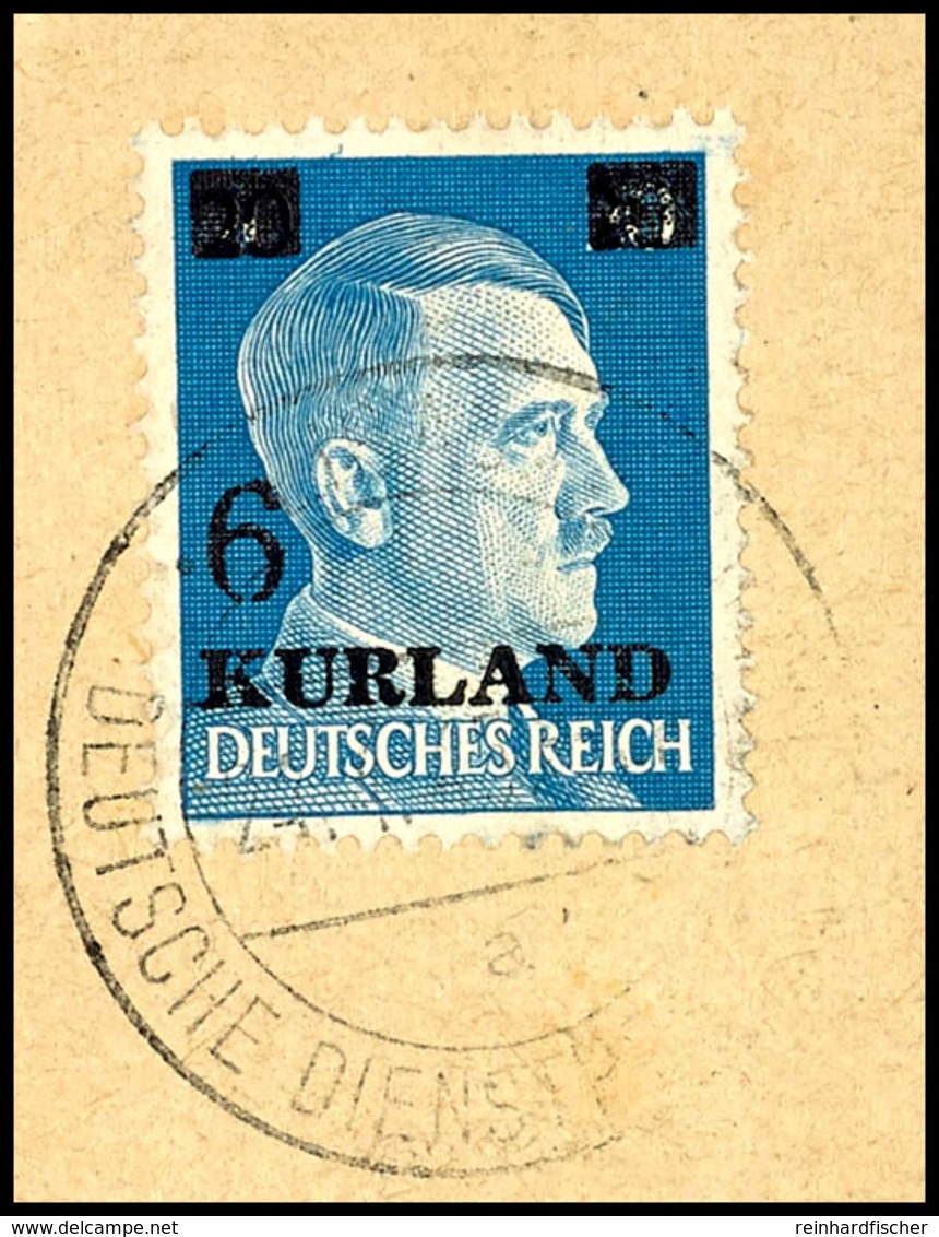 4387 6Pf. Auf 20 Pf. In Bess. Type (offene "6") Auf Formblatt-Briefstück, Stpl. Der Deutschen Dienstpost, Tadellos, Mi.  - Andere & Zonder Classificatie