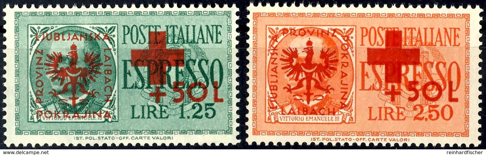 4394 1,25 + 50 Und 2,50 + 50 L. Rotes Kreuz, 2 Werte Komplett, Tadellos Postfrisch, Unsigniert, Mi. 300.-, Katalog: 29/3 - Sonstige & Ohne Zuordnung