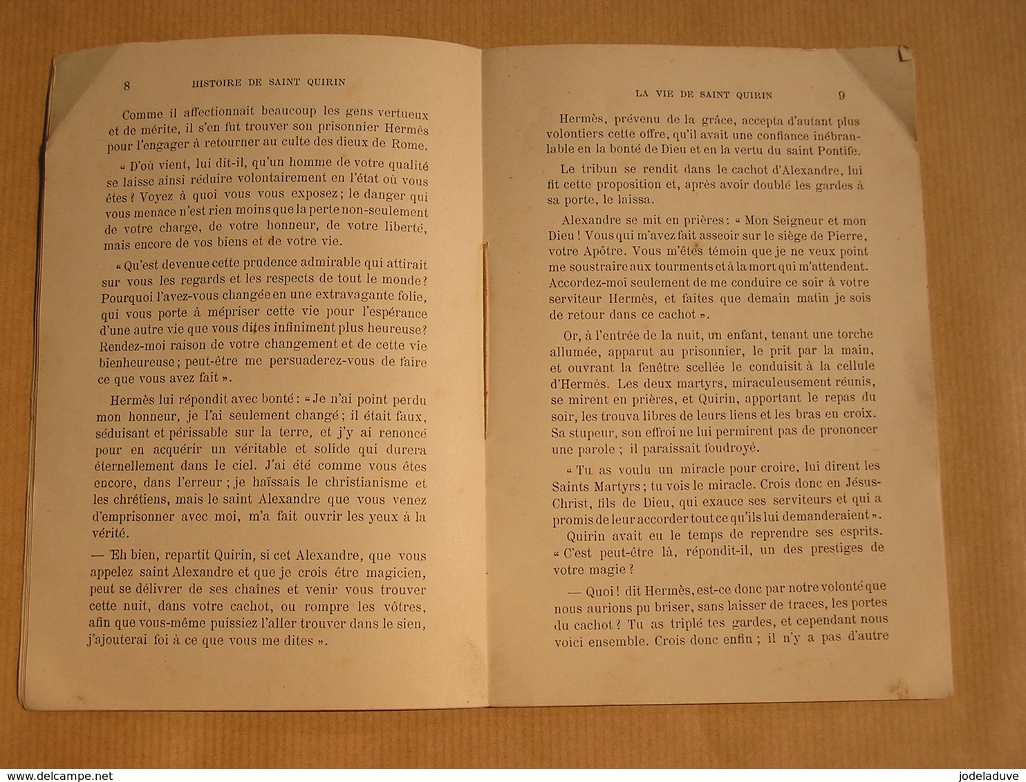 HISTOIRE DE SAINT QUIRIN Spécialement Honoré En L'Eglise De Leernes 1898 Régionalisme Hainaut Religion Prière Pélerinage - Belgique