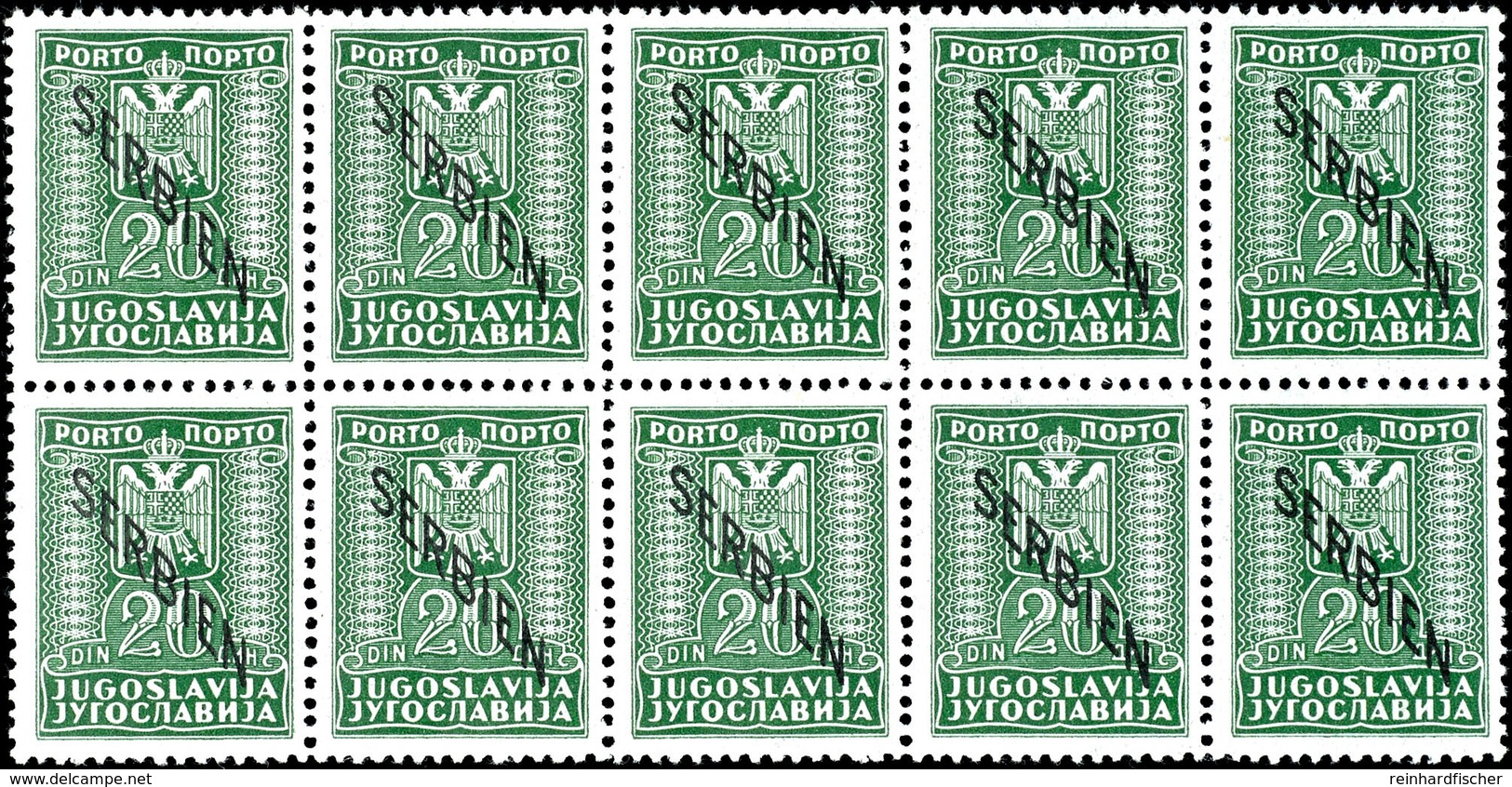 4489 0,50 D. - 20 D. Komplett In Postfrischen 10er - Blocks, Mi. 550.-, Katalog: 1/8 ** - Sonstige & Ohne Zuordnung