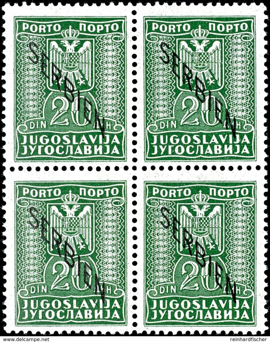 4490 0,50 D. - 20 D. Komplett In Postfrischen 4er  - Blocks, Mi. 220.-, Katalog: 1/8 ** - Sonstige & Ohne Zuordnung