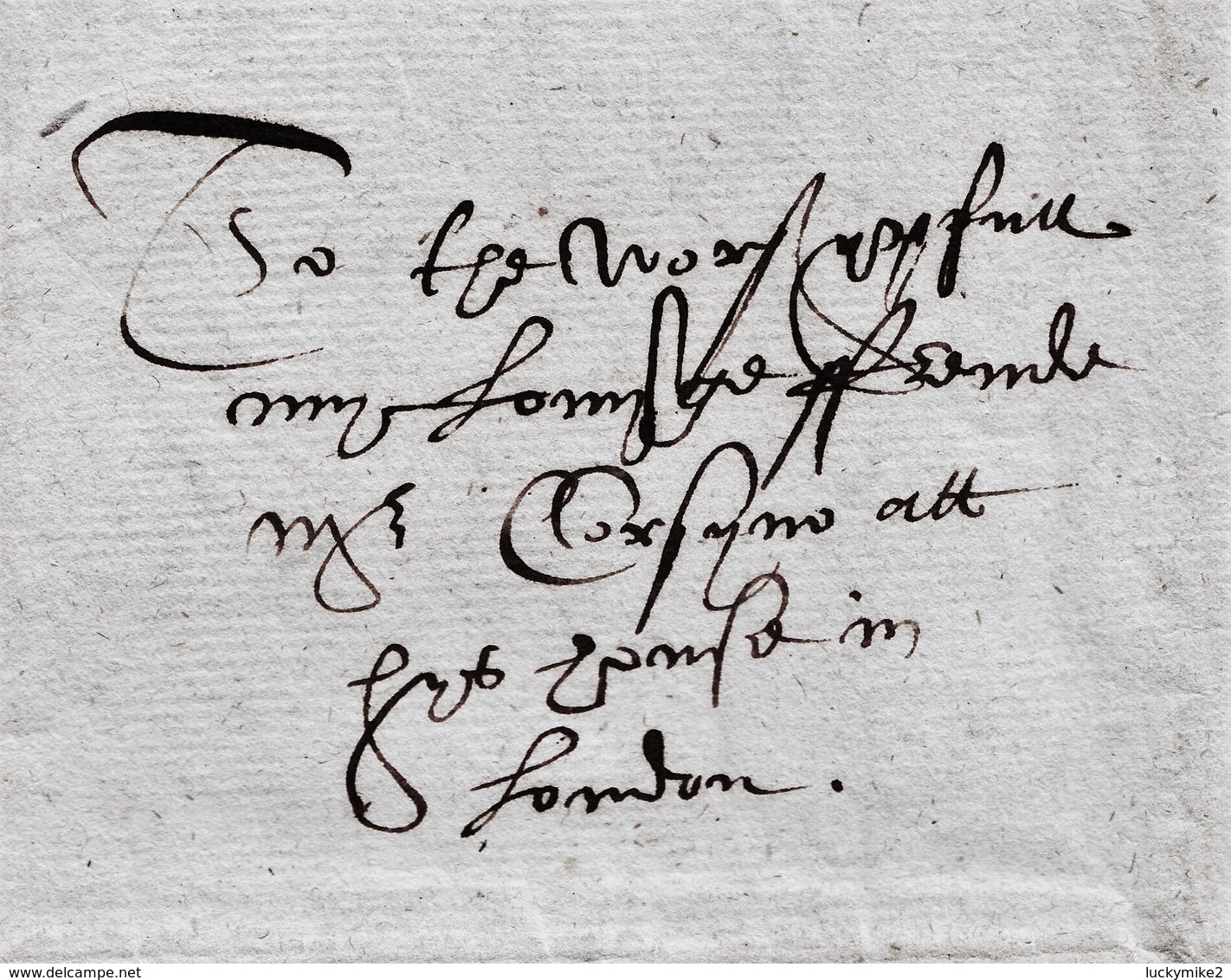 1597 Letter From "Michael Stanhope, Italy" To  "Mr Corsyni Att His House In London".  Ref 0572 - Other & Unclassified