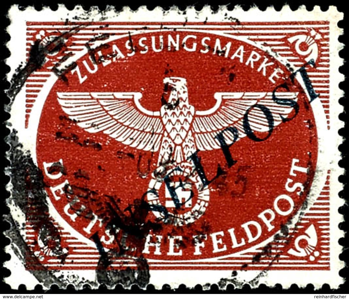 4845 Agramer Aufdruck, Zulassungsmarke Gezähnt, Schwarzblauer Aufdruck, Gestempelt Mit Tagesstempel Des Zweifeldpostamte - Sonstige & Ohne Zuordnung