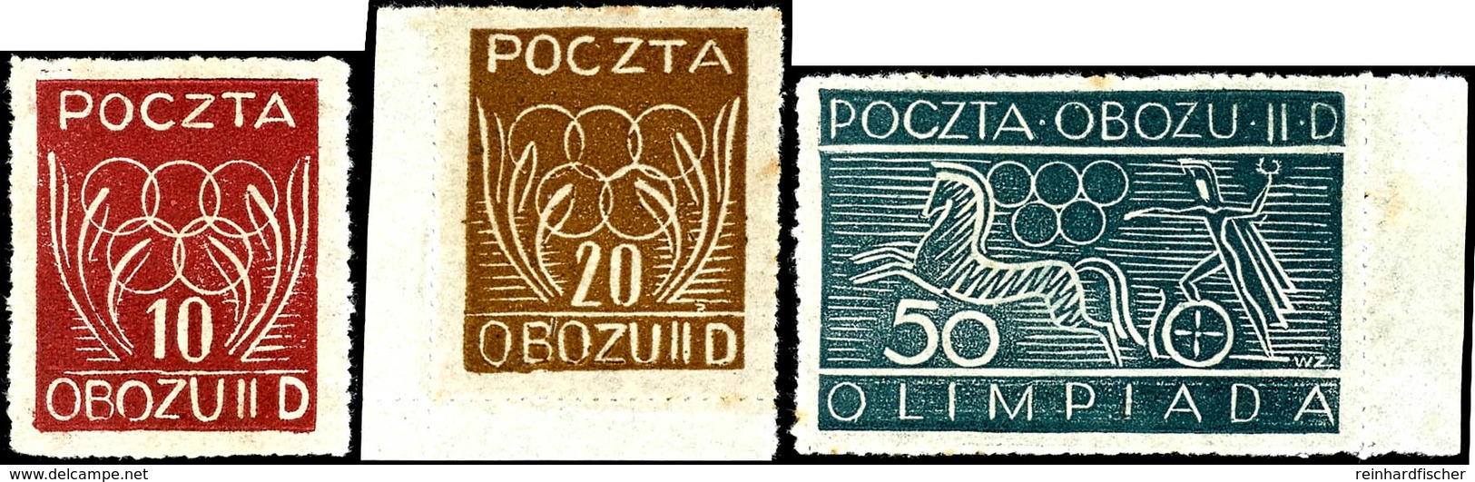 4889 Gross-Born (Offlag II D): 1944, 10 F. Bis 50 F. "Olympisches Jahr", Postfrisch - übliche Originalgummierung, Tadell - Sonstige & Ohne Zuordnung