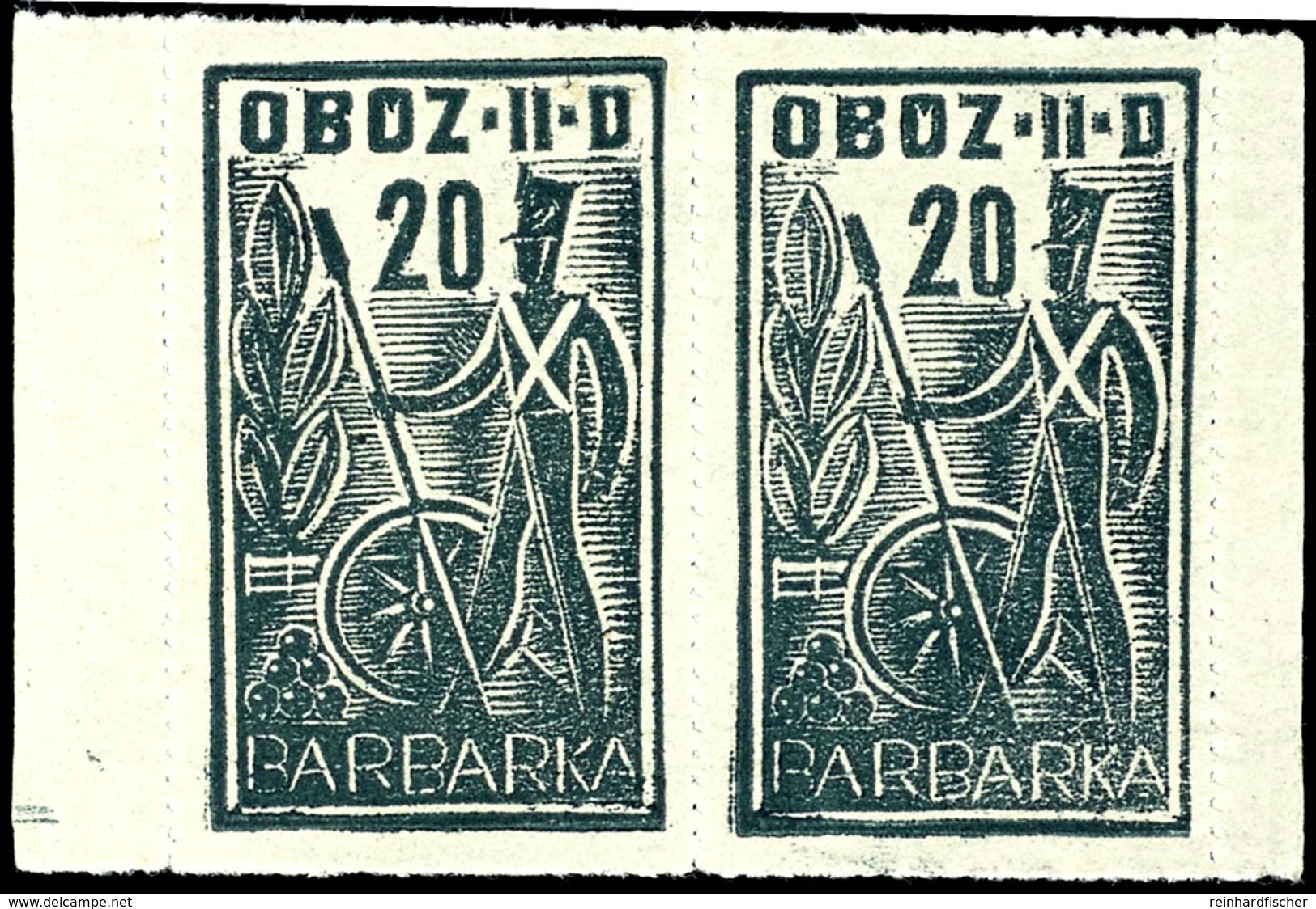 4894 1944, 20 Gr. "Feiertag Der Artillerie", Waagerechtes Paar, Postfrisch, Auflage Nur 3.004 Stück, Katalog: 40 ** - Sonstige & Ohne Zuordnung