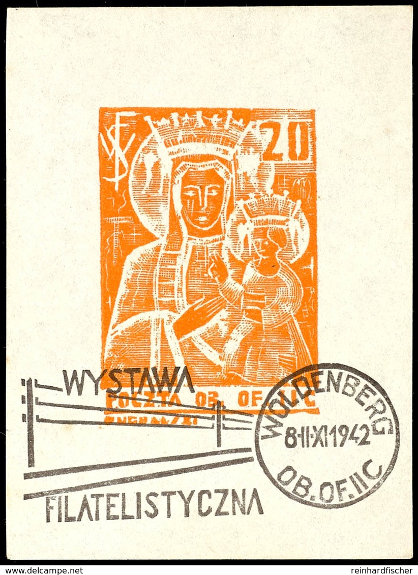 4903 1942, Blockausgabe Zur "Lager-Briefmarkenausstellung", Format 51 X 69 Mm, Tadellos Gestempelt Mit Ersttagsentwertun - Other & Unclassified