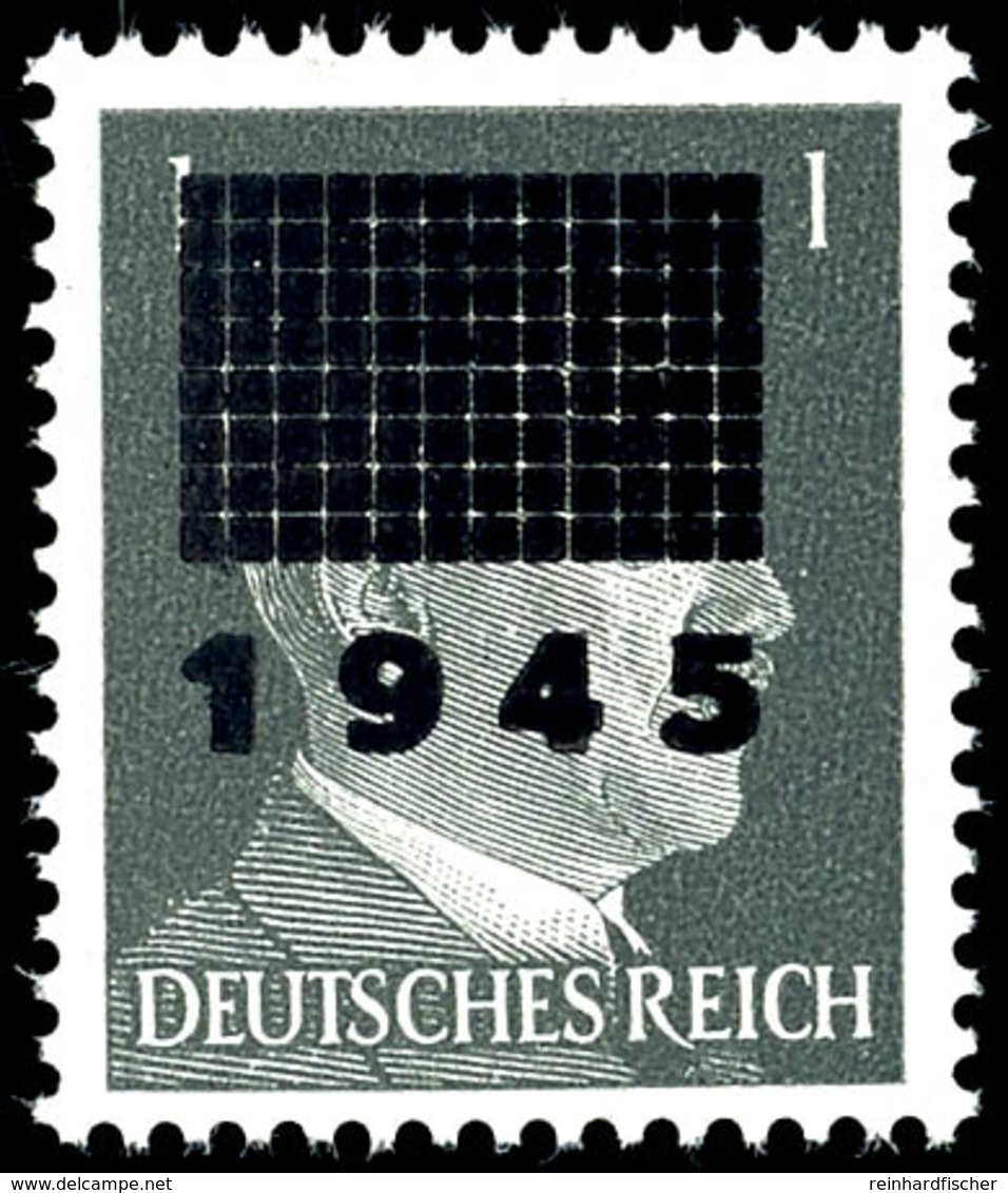 4968 1 Pfg Hitler Dunkelgrau Mit Aufdruck In Type I, Tadellos Postfrisch, Gepr. Opitz Und Zierer BPP, Mi. 100.-, Katalog - Other & Unclassified