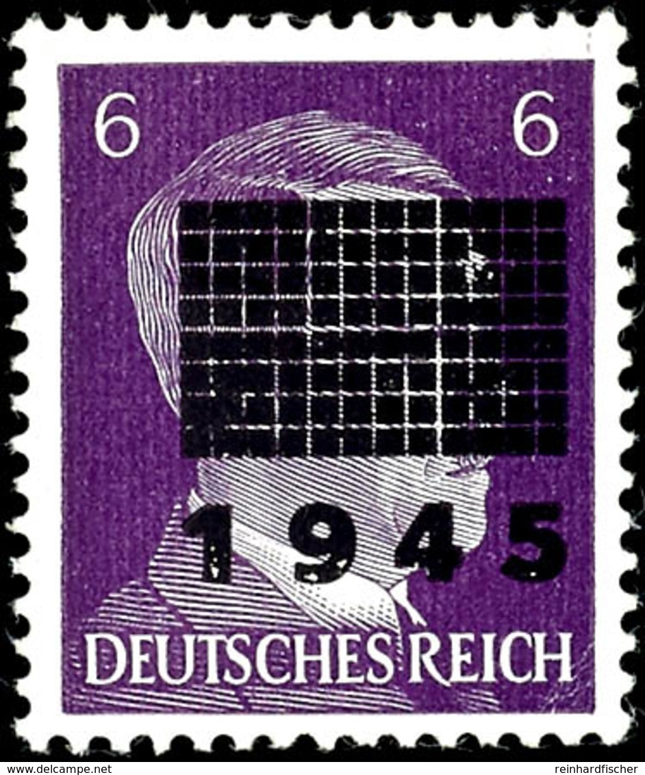 4982 6 Pfg Hitler, Blauviolett, Aufdruck In Type I, Tadellos Postfrisch, Gepr. Opitz, Mi. 100.-, Katalog: 5aI ** - Sonstige & Ohne Zuordnung