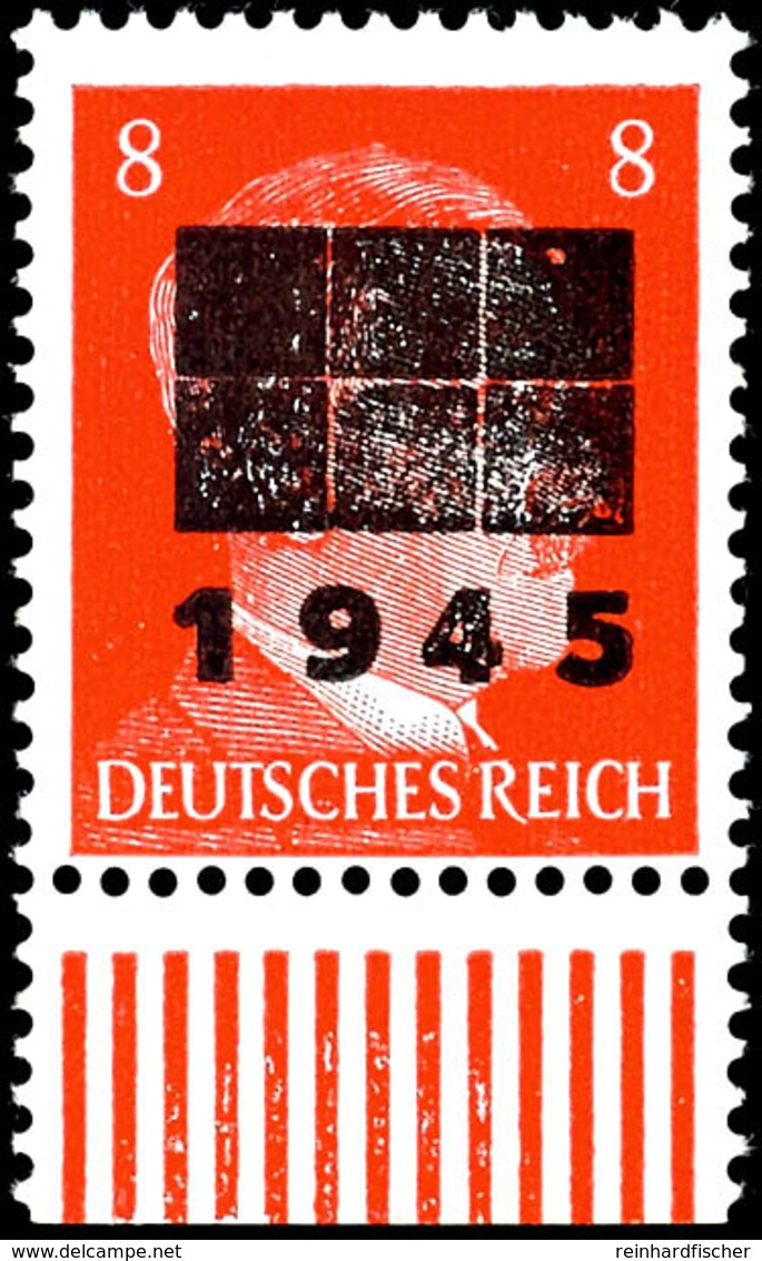 4989 8 Pfg Hitler Mit Aufdruck In Type IIc, Tadellos Postfrisch, Fotobefund Kunz BPP (2018): "einwandfrei", Mi. 160.-, K - Andere & Zonder Classificatie