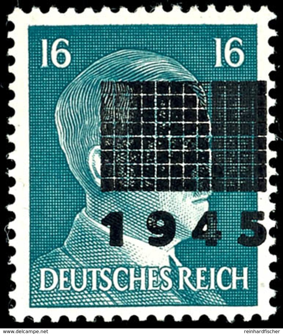 5002 16 Pfg Hitler Mit Aufdruck In Type I, Tadellos Postfrisch, Gepr. Zierer  BPP, Mi. 120.-, Katalog: 10I ** - Other & Unclassified