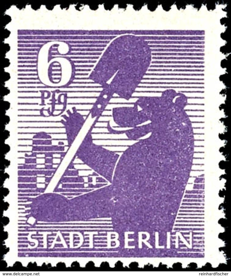 5069 6 Pfg. Lebhaftgrauviolett, Papier Wb, Glatte Gummierung, Postfrisch, Gepr. Jasch BPP, Mi. 200.-, Katalog: 2Aawbx ** - Sonstige & Ohne Zuordnung