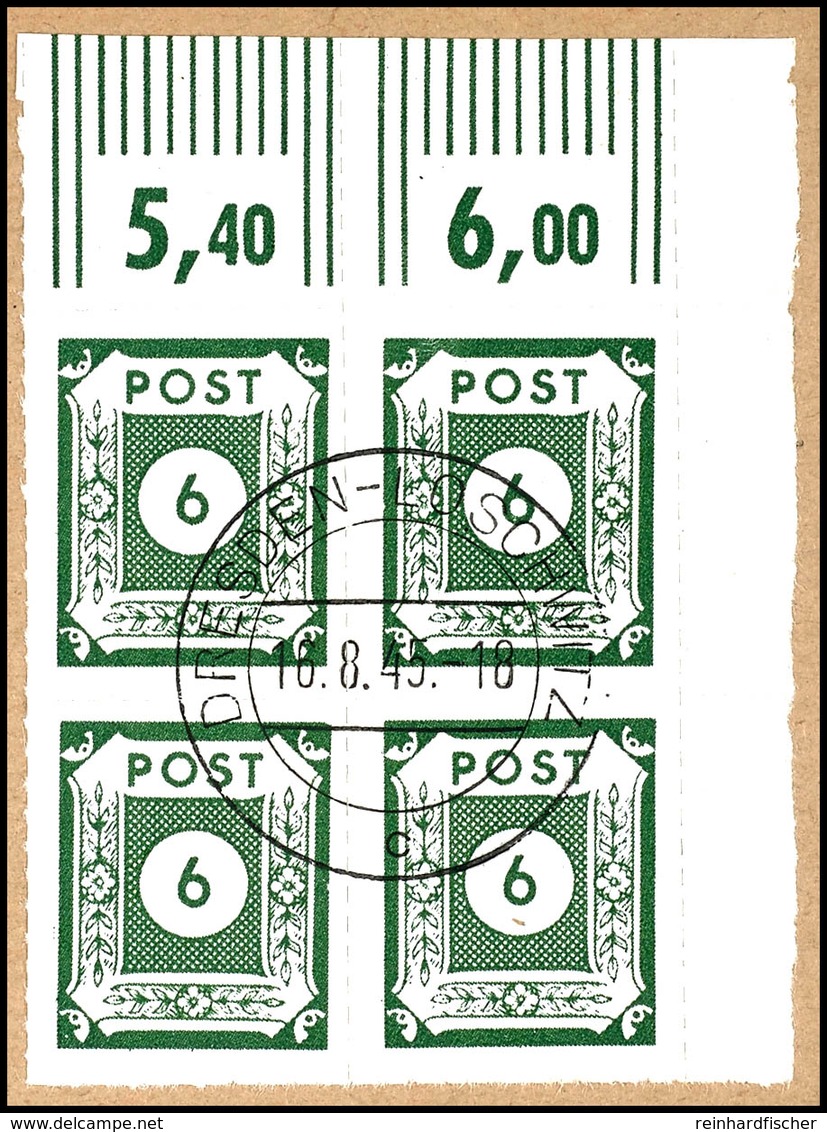 5092 5-40 Pf Postmeistertrennung Loschwitz Komplett In Viererblöcken Tadellos Auf 9 Einzelnen Briefstücken, Jeweils Gepr - Other & Unclassified