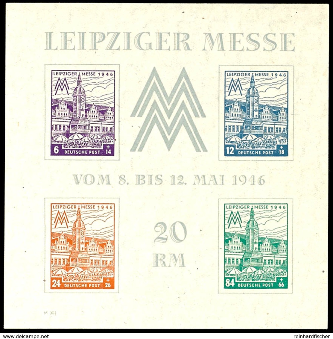 5225 Blockausgabe Leipziger Messe Mit Wz. Stufen Fallend, Tadellos Postfrisch, Gepr. Dr. Jasch BPP, Mi. 230.-, Katalog:  - Other & Unclassified