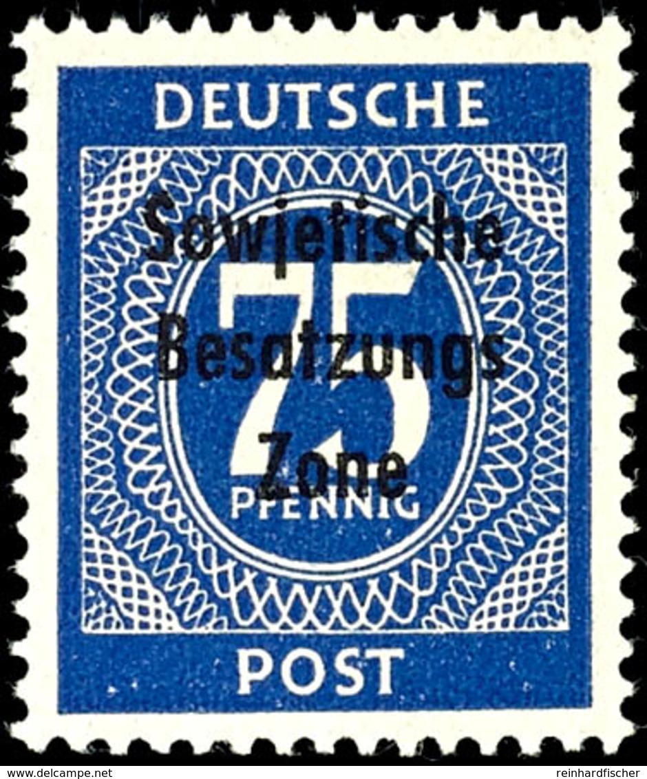 5248 75 Pfg Dunkellilaultramarin Mit Maschinenaufdruck, Tadellos Postfrisch, Gepr. Paul BPP, Katalog: 210aa ** - Andere & Zonder Classificatie