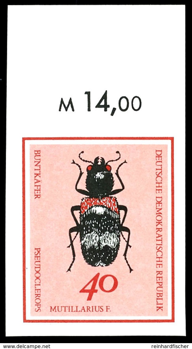 5326 Nützliche Käfer Komplett, Ungezähnte Phasendrucke, Tadellos Postfrisch, Dabei Bis Auf 30 Pfg Alles Oberrandstücke,  - Andere & Zonder Classificatie