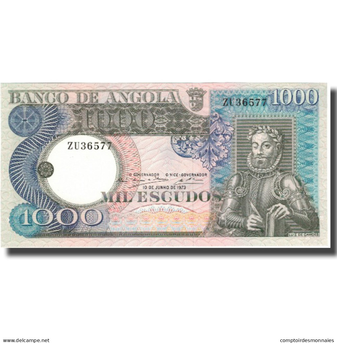 Billet, Angola, 1000 Escudos, 1973, 1973-06-10, KM:108, SPL+ - Angola