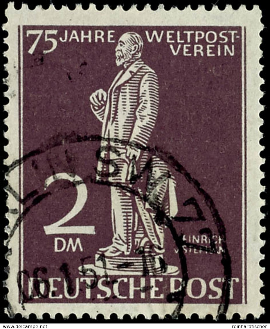 5378 2 DM Stephan Mit Plattenfehler I, Tadellos, Gestempelt, Mi. 400,-, Katalog: 41I O - Sonstige & Ohne Zuordnung