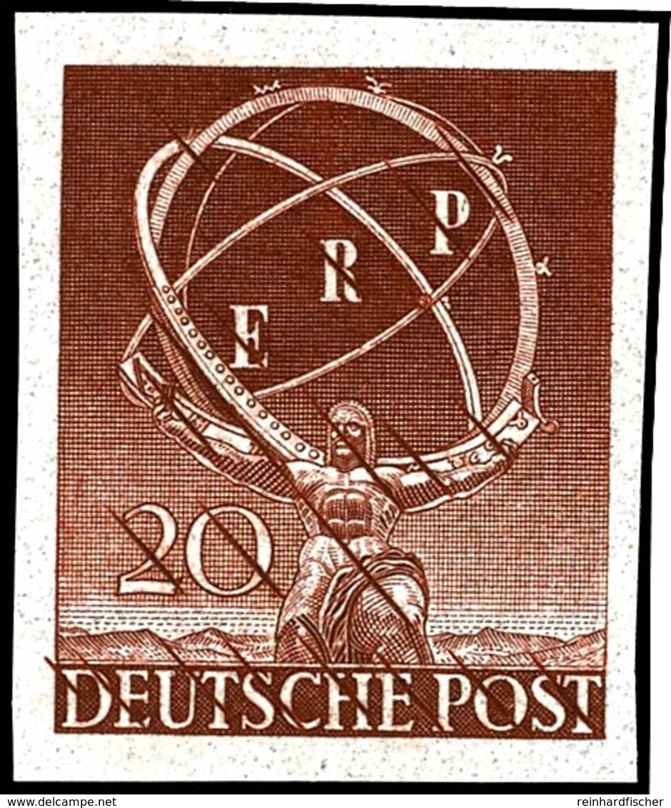 5403 20 Pfg. ERP, Probedruck In Schwärzlichgelbbraun, Ungezähnt, Postfrisch, Geprüft Schlegel BPP, Mi. 1.000.-, Katalog: - Other & Unclassified